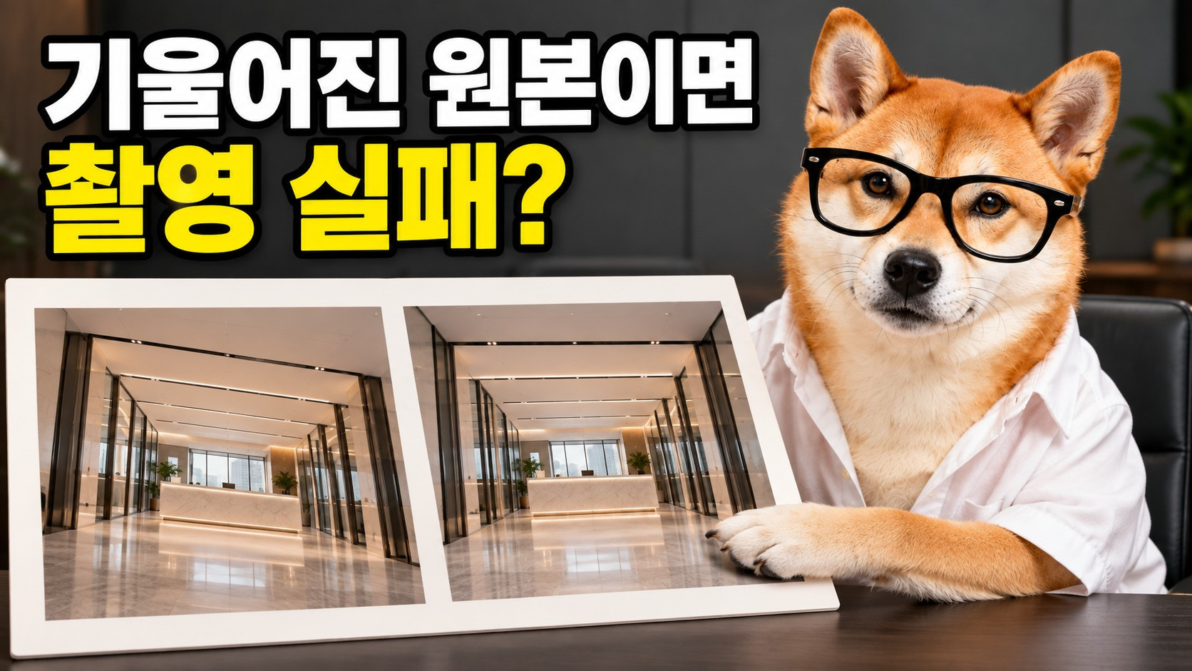 셀렉용 원본이 이상해 보이면 촬영이 잘못된 건가요?